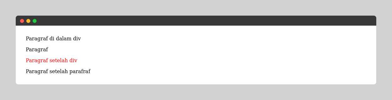 Adjacent Sibling Selector