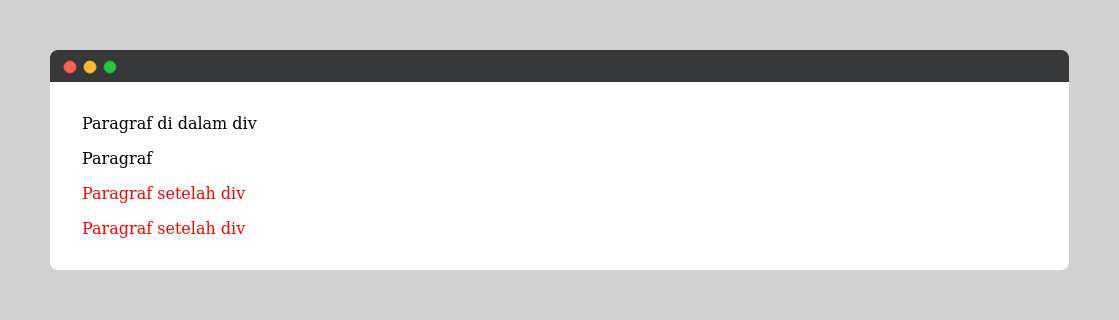 General Sibling Selector