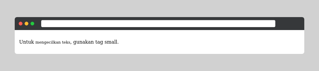 Mengecilkan Teks