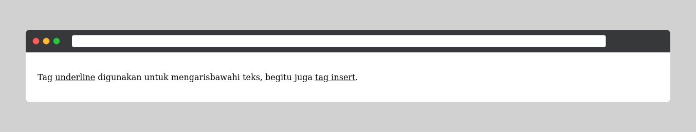 Menggarisbawahi Teks